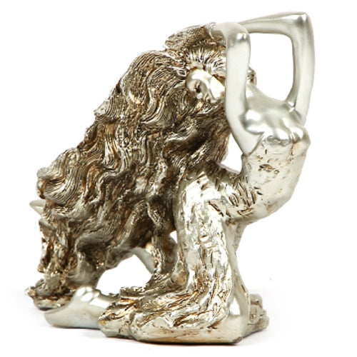 Fashion Long Hair Girl Creative Wine Rack European Resin Wine Bottle Holder