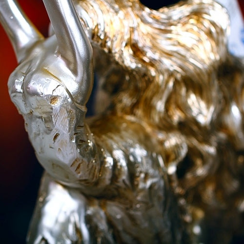 Fashion Long Hair Girl Creative Wine Rack European Resin Wine Bottle Holder