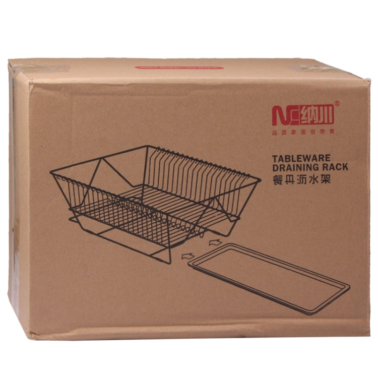 Kitchen Tableware / Dinnerware Draining Rack with Tray(Black)