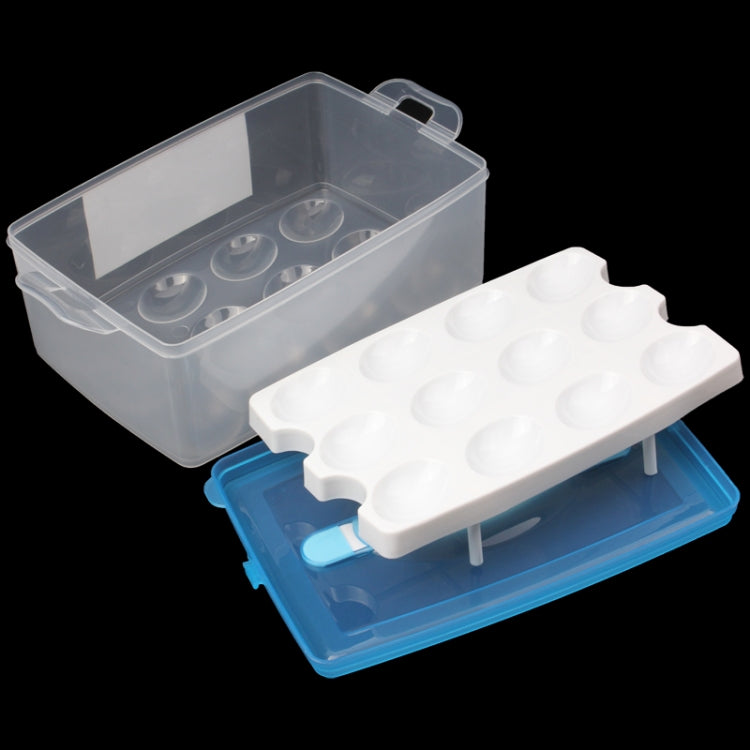Double Layer Egg Storage Box for 24 Eggs(Blue)