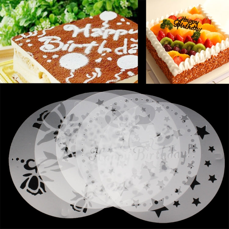 Fancy Garland Cake Spray Mold / Coffee Tiramisu Spray Mold (5pcs in one packaging, the price is for 5pcs)(White)