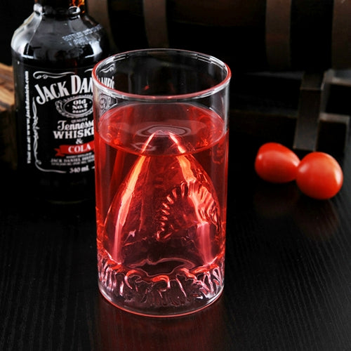 Fashion Novelty Shark Style Drinking Glass Cup, Capacity: 350ml