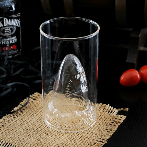 Fashion Novelty Shark Style Drinking Glass Cup, Capacity: 350ml
