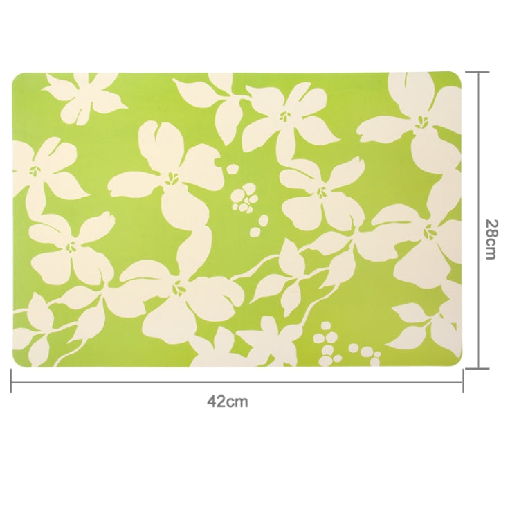 4 PCS Flower Pattern Heat-resistant Anti-skidding PVC Heat Insulation Mat(Green)