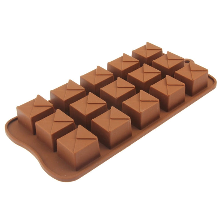 Creative Square Shape 15-Grid Ice Cube Tray(Brown)