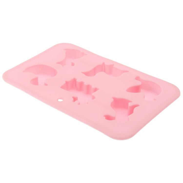 Lovely Animal Shape 6-Grid Ice Cube Tray(Pink)