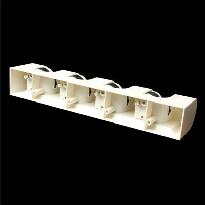 Versatile Magic Wall Mounted 4-Slot Holder Rack Grip Organizer Tool for Broom Mop(White)