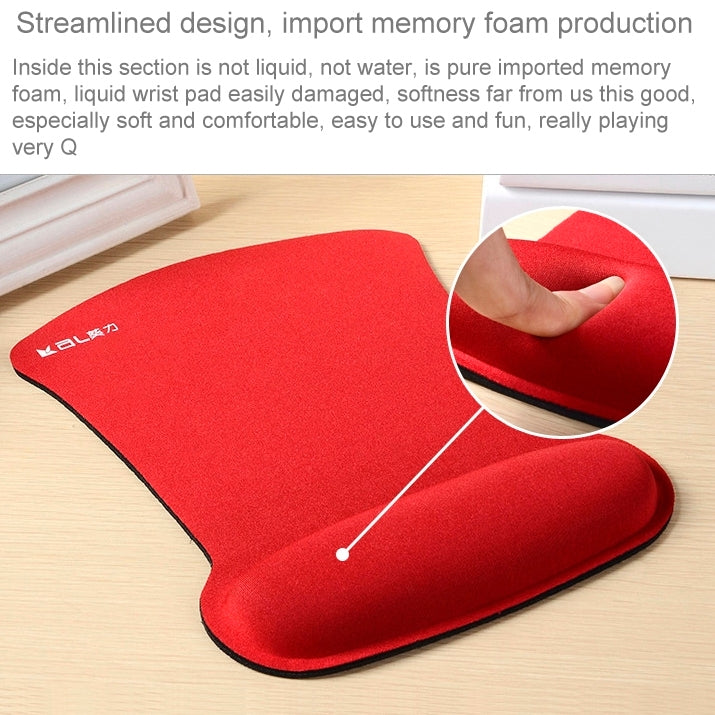 Ax Shape Ultra Slim PVC & Cloth and Sponge Wrist Supporter Mouse Pad