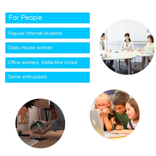 Ax Shape Ultra Slim PVC & Cloth and Sponge Wrist Supporter Mouse Pad