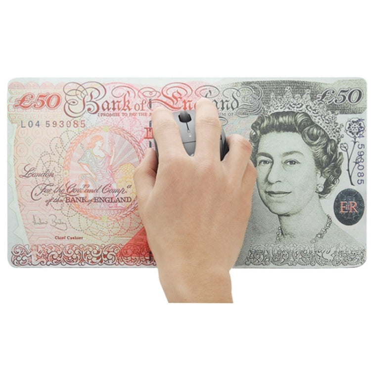 Stylish Pound Note Pattern Cloth Mouse Pad, Size: 30cm x 19.8cm