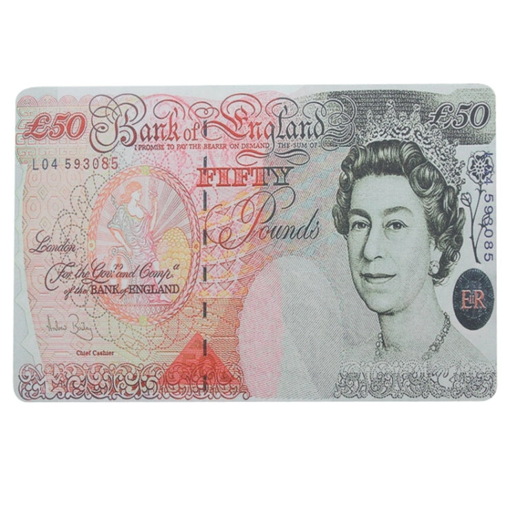Stylish Pound Note Pattern Cloth Mouse Pad, Size: 30cm x 19.8cm