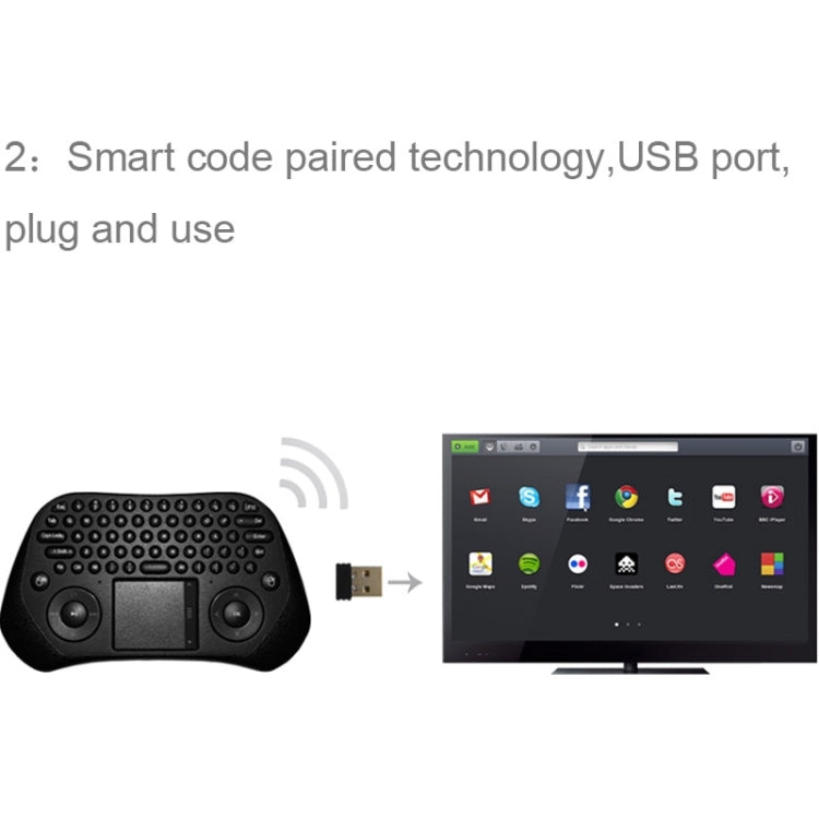 MEASY GP800 Wireless Keyboard Smart Remote Air Mouse for TV BOX / Laptop / Tablet PC / Mini PC(Black)
