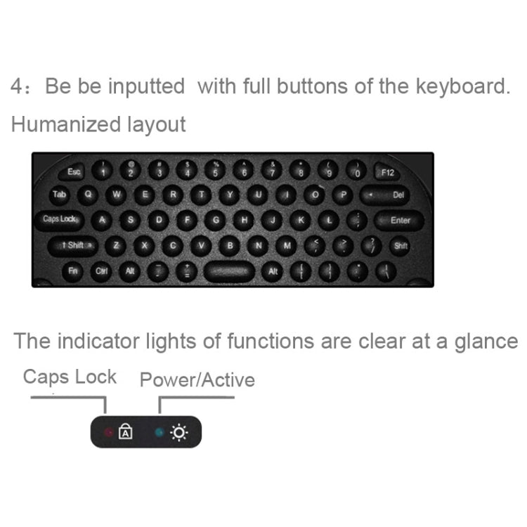 MEASY GP800 Wireless Keyboard Smart Remote Air Mouse for TV BOX / Laptop / Tablet PC / Mini PC(Black)