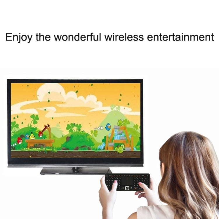 Handheld Keyboard 2.4G Wireless Keyboard With Touchpad Mouse for PC Notebook Smart Google TV Box(Black)