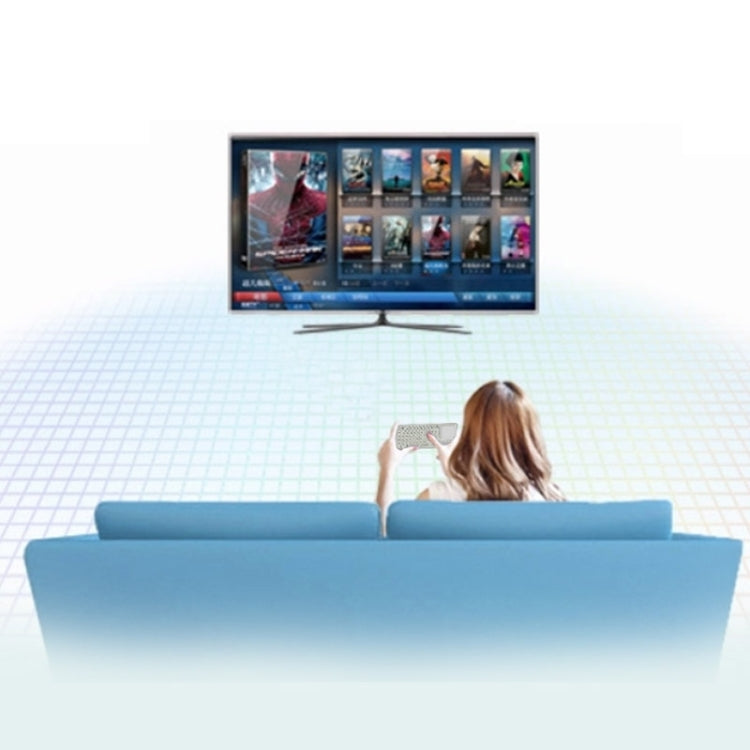 Handheld Bluetooth Keyboard With Touchpad Mouse & IR Remote for PC Notebook Smart Google TV Box(White)