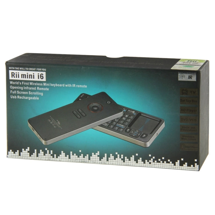 Handheld Bluetooth Keyboard With Touchpad Mouse & IR Remote for PC Notebook Smart Google TV Box(White)