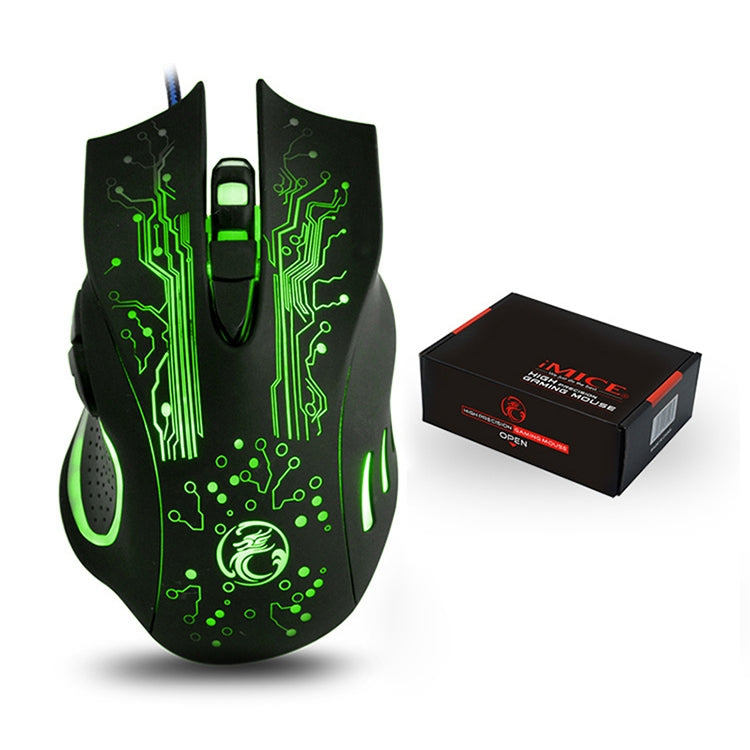 Estone X9 USB 6 Buttons 2400 DPI Wired Multi Color LED Optical Gaming Mouse for Computer PC Laptop(Black)