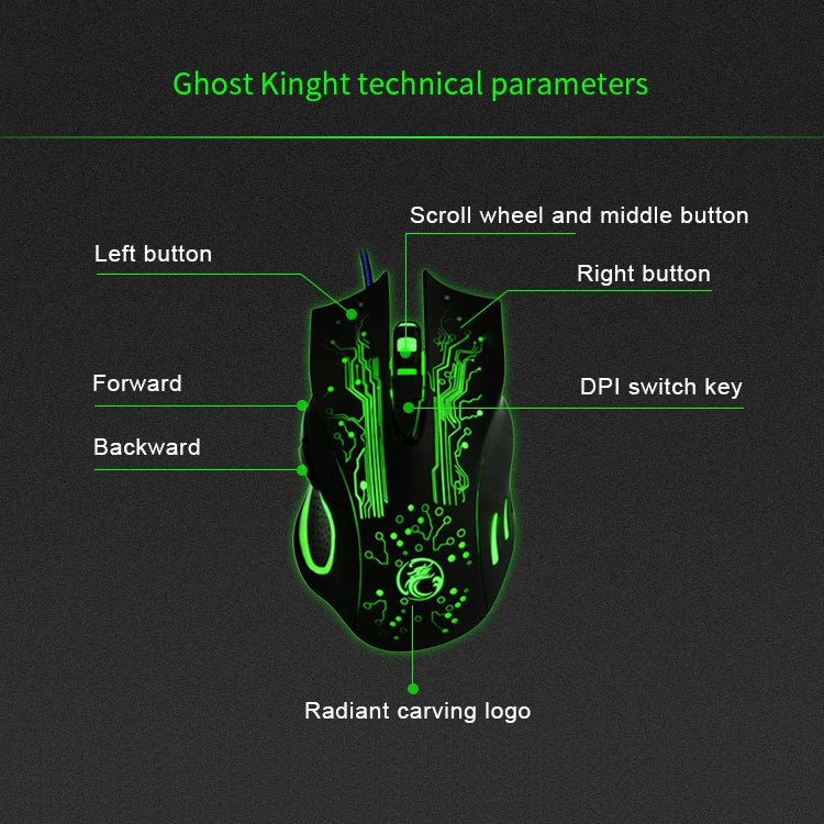 Estone X9 USB 6 Buttons 2400 DPI Wired Multi Color LED Optical Gaming Mouse for Computer PC Laptop(Black)