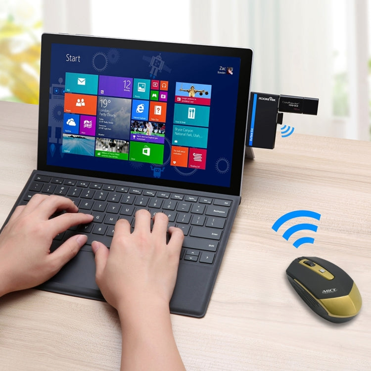 iMICE 2.4G USB Receiver 4 Buttons 1600DPI Wireless Optical Computer Gaming Mouse