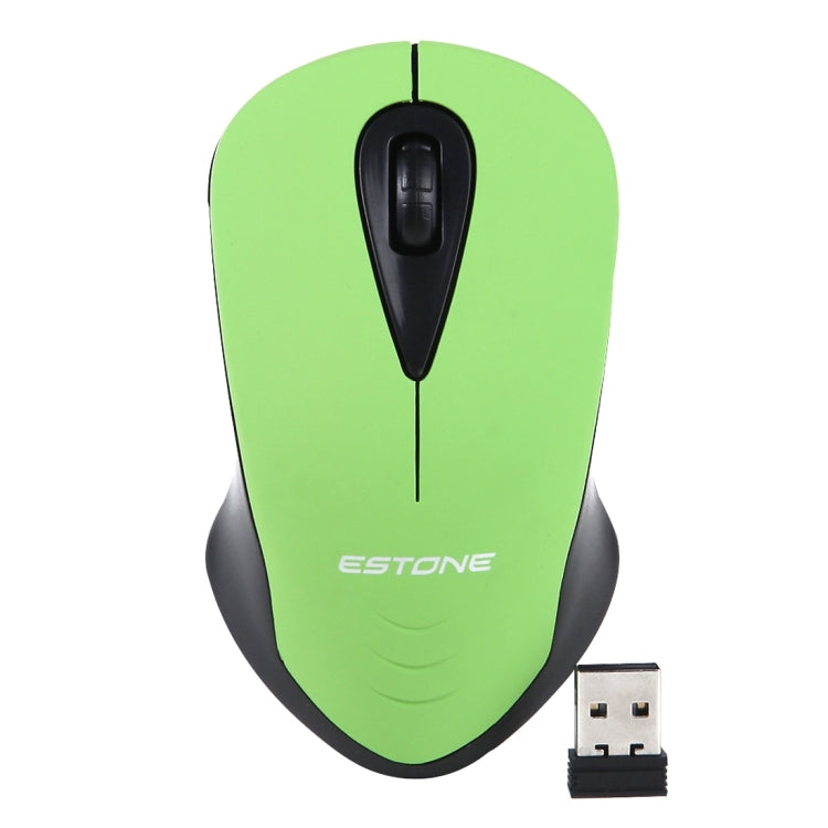 2.4G USB Receiver 3 Buttons 1600DPI Wireless Optical Computer Gaming Mouse(Green)