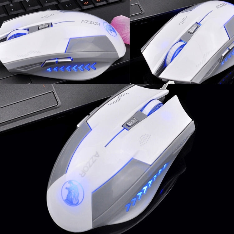 Azzor Fabulous X3 USB 6 Buttons Wired 2400DPI Optical Gaming Mouse for Computer PC Laptop