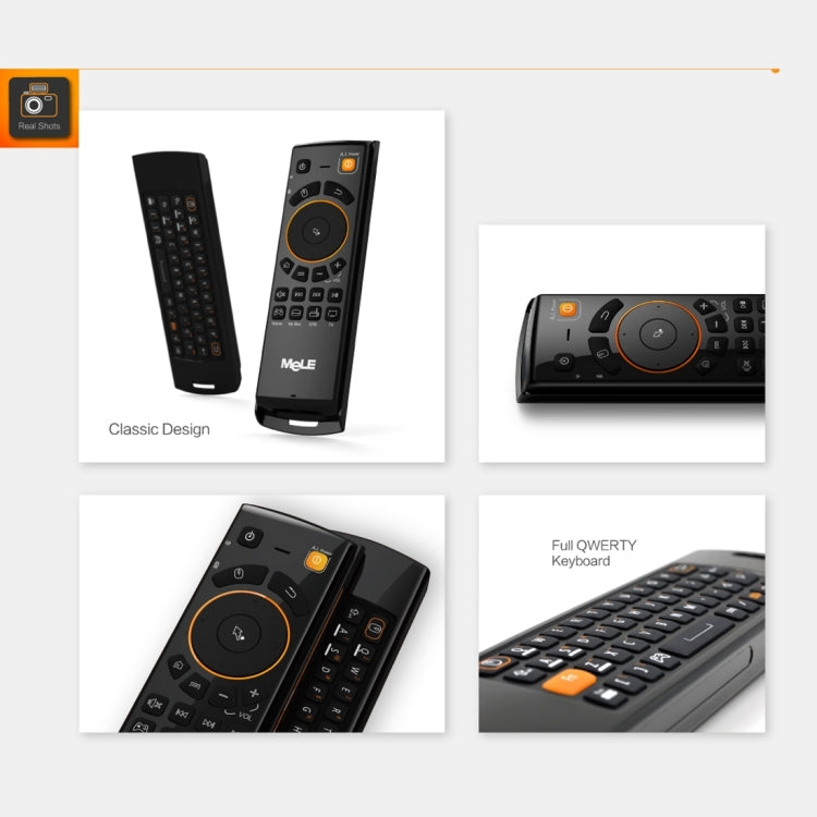 Mele F10 Deluxe 2.4GHz Fly Air Mouse Wireless QWERTY Keyboard Remote Control with IR Learning Function for Android TV Box / Notebook / PC MAC