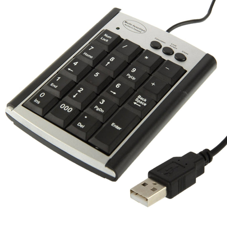USB Non-synchronous Notebook Computer Multi Function Keypad with 19 Keys