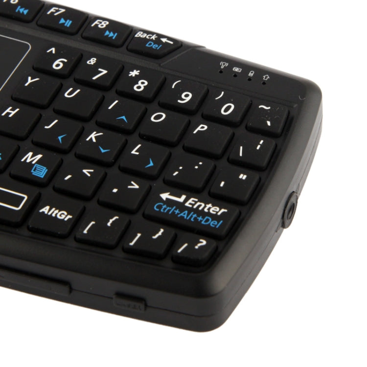 KB-168 2.4G Ultra Mini Air Mouse Wireless Keyboard with Touchpad(Black)