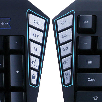 AULA Series USB Wired Backlit Blue Gaming Keyboard with Custom Programming Button