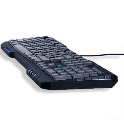 AULA Series USB Wired Backlit Blue Gaming Keyboard with Custom Programming Button