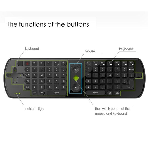 Measy RC11 2.4G USB Wireless Keyboard Gyroscope Air Fly Mouse for Mini PC / Android TV Box