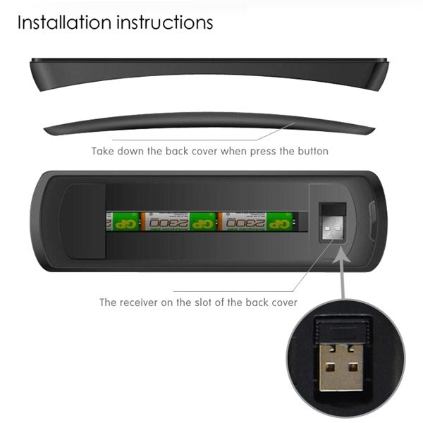 Measy RC11 2.4G USB Wireless Keyboard Gyroscope Air Fly Mouse for Mini PC / Android TV Box