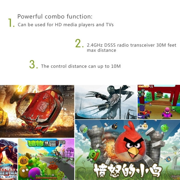 Measy RC11 2.4G USB Wireless Keyboard Gyroscope Air Fly Mouse for Mini PC / Android TV Box