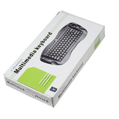 W9710RF 2.4G Wireless Multimedia Keyboard with Tracking ball(Black)