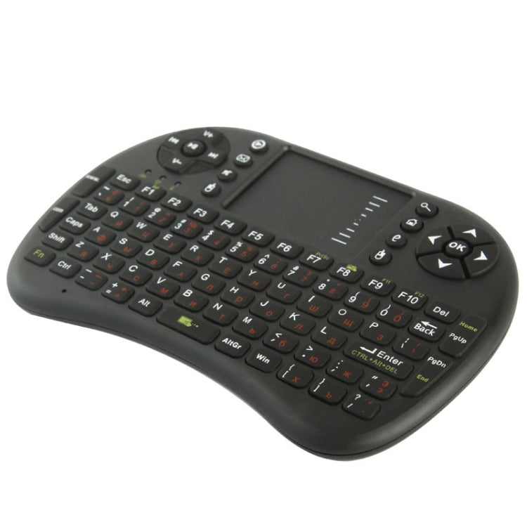 UKB-5400-RF 2.4GHz Mini Wireless Keyboard Mouse Combo with Touchpad & USB Receiver, English Keyboard / Russian Keyboard(Black)