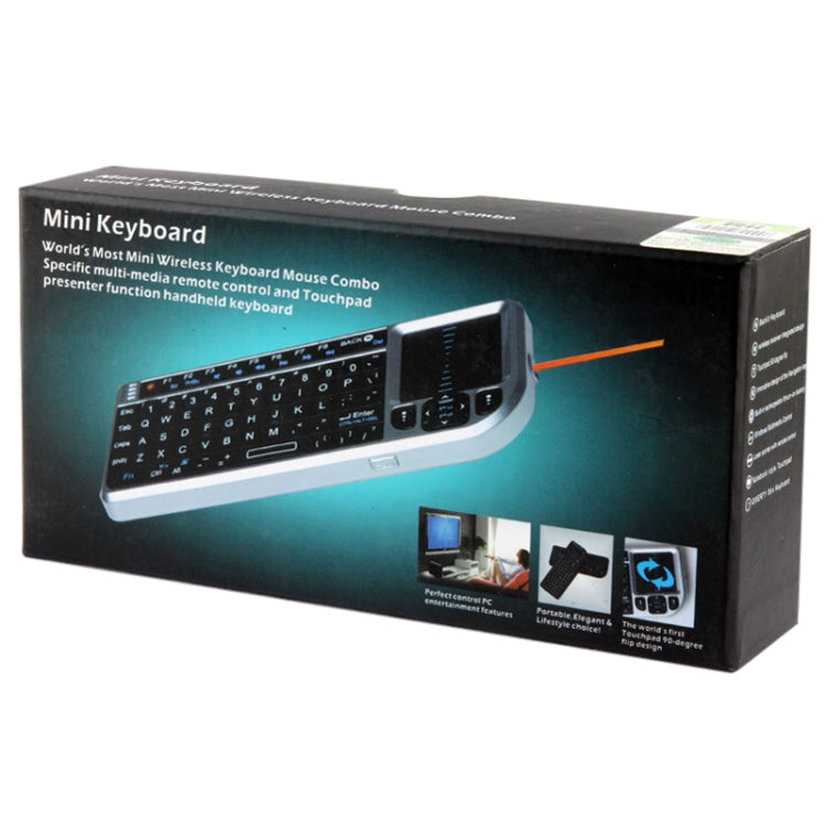 UKB-100 Bluetooth Wireless Ultra Mini Keyboard with Touchpad for Mobile/ PC / Presenter Use(Black)