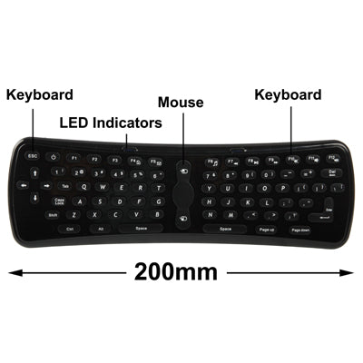 2.4GHz Wireless Flying Mouse with QWERTY Keyboard & USB Mini Receiver, Operation Distance: 15m