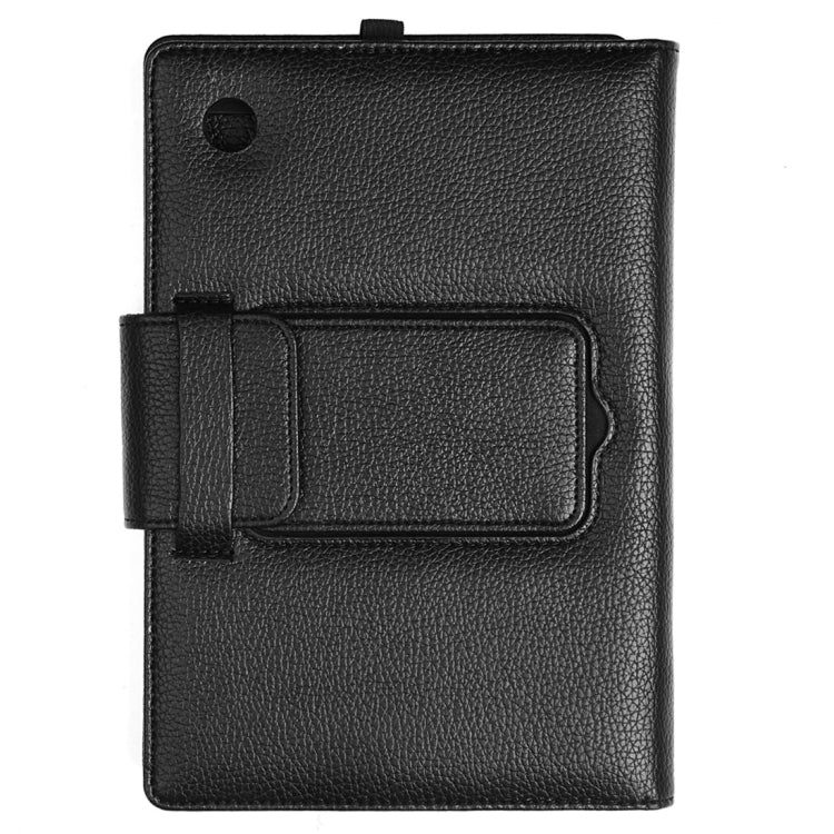 Litch Texture Detachable Bluetooth Keyboard Leather Tablet Case With Holder for Kindle Fire HD 7 (2015)(Black)