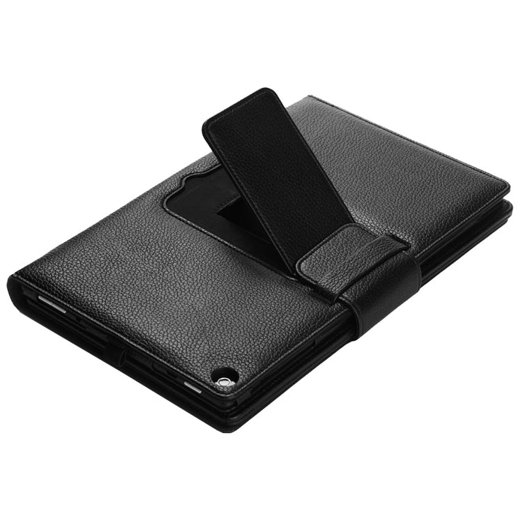 Litch Texture Detachable Bluetooth Keyboard Leather Tablet Case With Holder for Kindle Fire HD 10 (2015)(Black)
