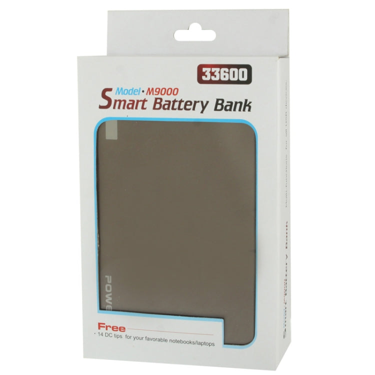 33600mAh M9000 Large Capacity Portable Smart Battery Bank Mobile Power for Laptops with 14x DC Tips