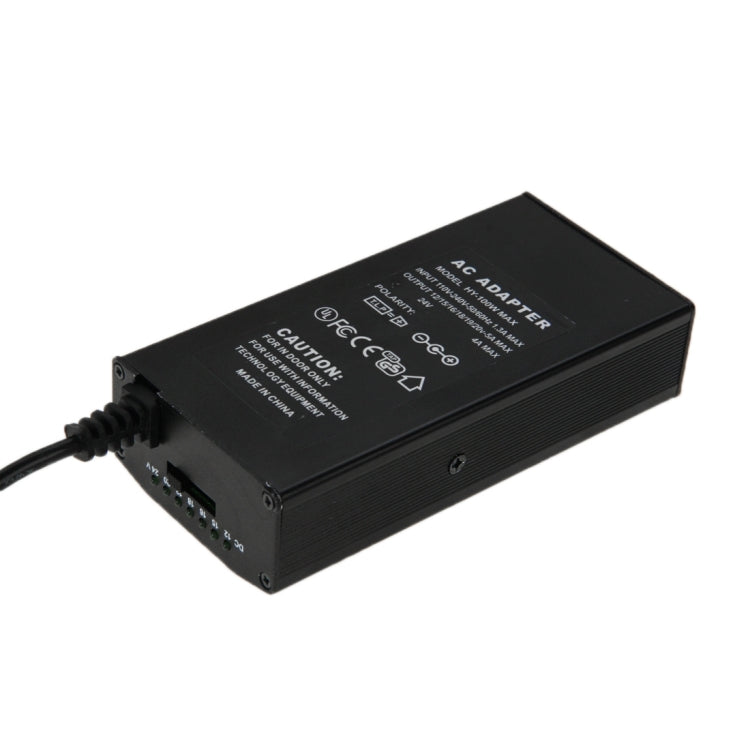 100W Notebook Power Adapter with Car Charger Cable, EU Plug(Black)