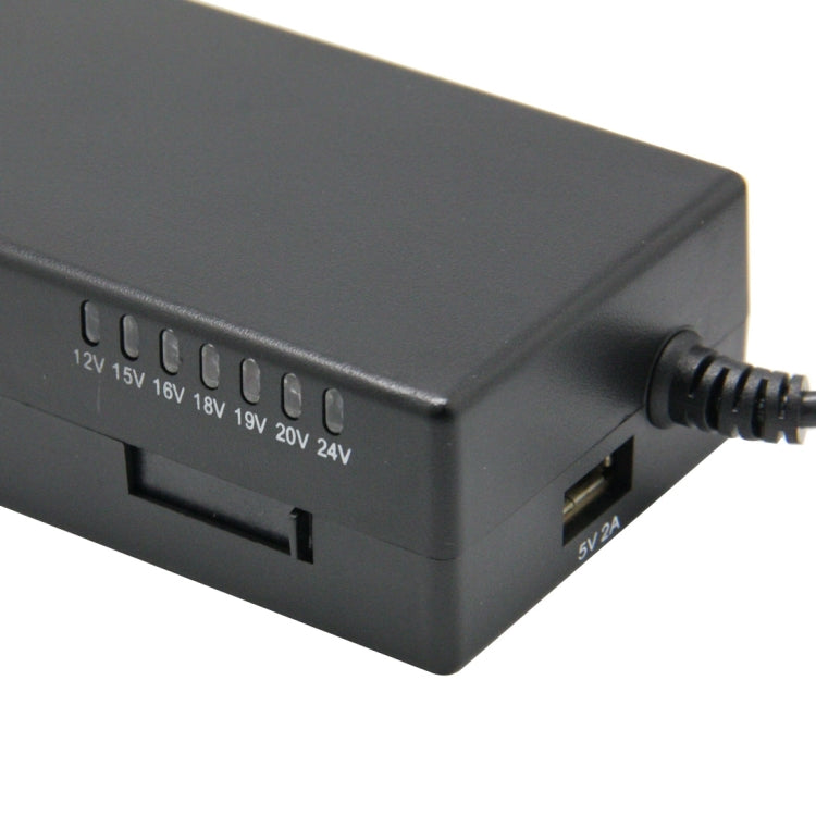 90W Universal AC Power Adapter Charger for Laptop Notebook with Eight Connectors, EU Plug(Black)