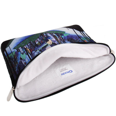 Cartoon Pattern Soft Sleeve Case Zipper Bag with Dual-Zipped Close for 14 inch Laptop