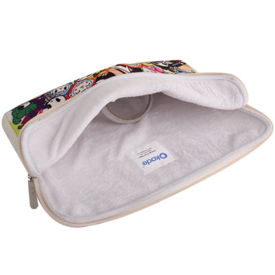 Poker Girl Pattern Soft Sleeve Case Zipper Bag with Dual-Zipped Close for 14 inch Laptop