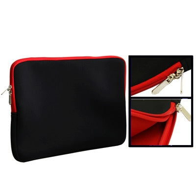 Soft Sleeve Case Zipper Bag with Red color for 13.4 inch Laptop