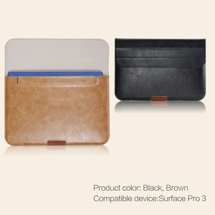 Rock Stylish Leather Tablet Bag Sleeve Case with Holder for MicroSoft Surface Pro 3
