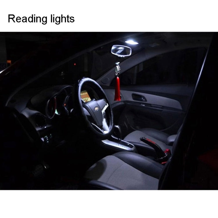 2 PCS T10 1.5W 50LM Warm White Light 8 LED 3528 SMD CANBUS Car Signal Light Bulb