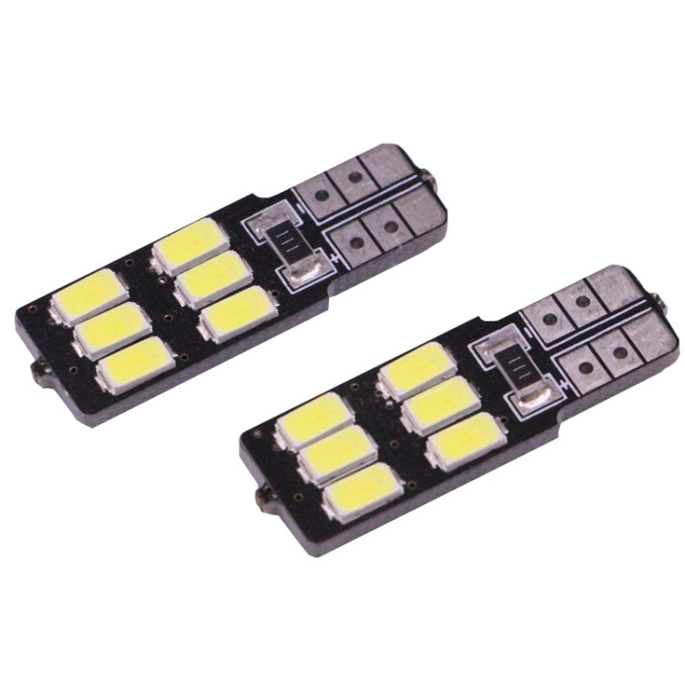 2 PCS T10 2.5W 100LM White Light 6 LED 5730 SMD CANBUS Car Signal Light Bulb