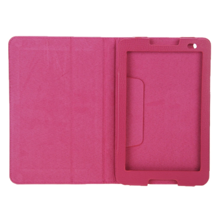 Litchi Texture Magnetic Leather Case with Holder for Lenovo A5500