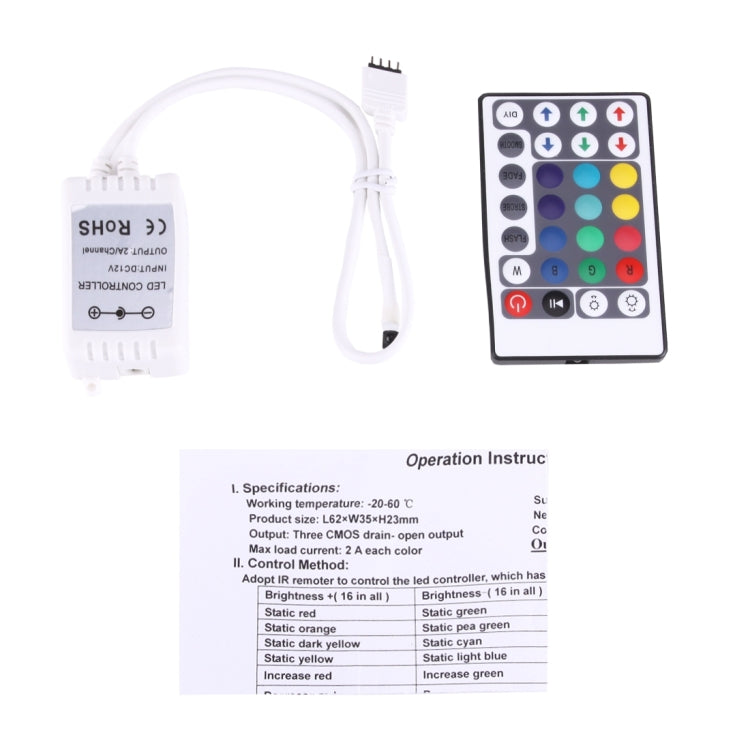28-Key IR Remote Controller for LED Light Strip(White)